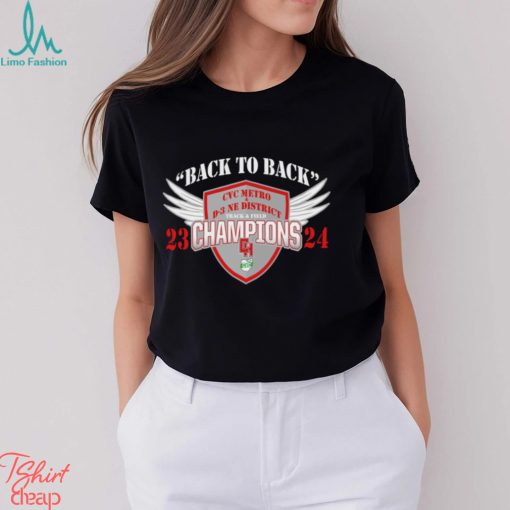 Cuyahoga Heights 2023 2024 Back To Back CVC Metro & D 3 Ne District Track & Field Champions Shirt