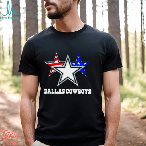 Dallas Cowboys 3 stars logo flag shirt