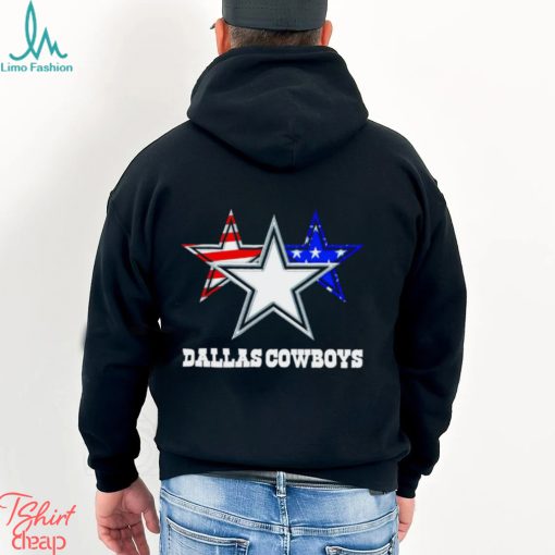 Dallas Cowboys 3 stars logo flag shirt