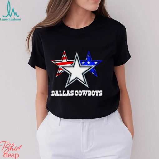 Dallas Cowboys 3 stars logo flag shirt