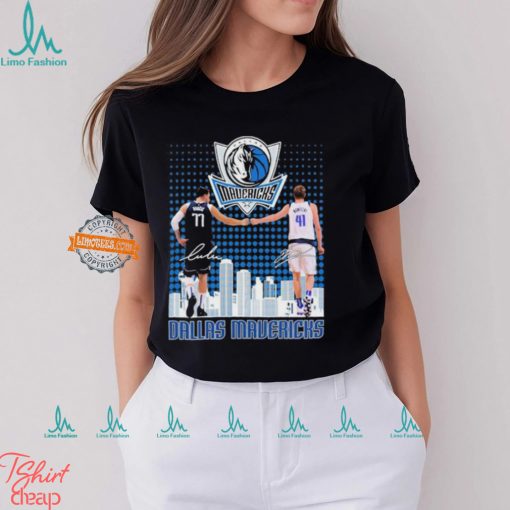 Dallas Mavericks Luka Doncic and Dirk Nowitzki Signatures Shirt
