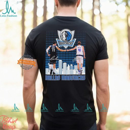 Dallas Mavericks Luka Doncic and Dirk Nowitzki Signatures Shirt