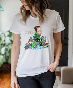 Dallas Stars Radek Faksa sitting on Vegas Golden Knight dragon slayed shirt