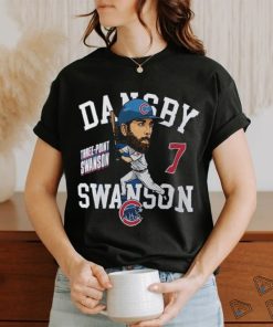 Dansby Swanson Chicago Cubs Three Point Swanson Hometown Caricature T Shirt