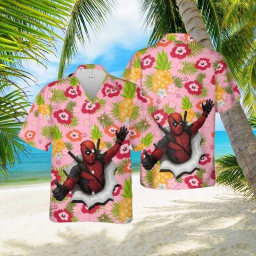 Deadpool Flower Hawaiian Shirt