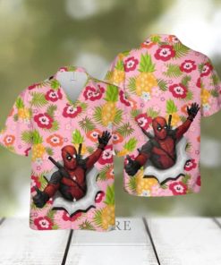 Deadpool Flower Hawaiian Shirt