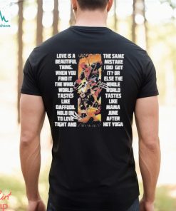 Deadpool Wolverine Marvel Studio Love Is A Beautiful Thing T Shirt