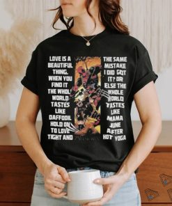 Deadpool wolverine marvel studio love is a beautiful thing shirt, hoodie, sweater, long sleeve and tank top Deadpool wolverine marvel studio love is a beautiful thing shirt