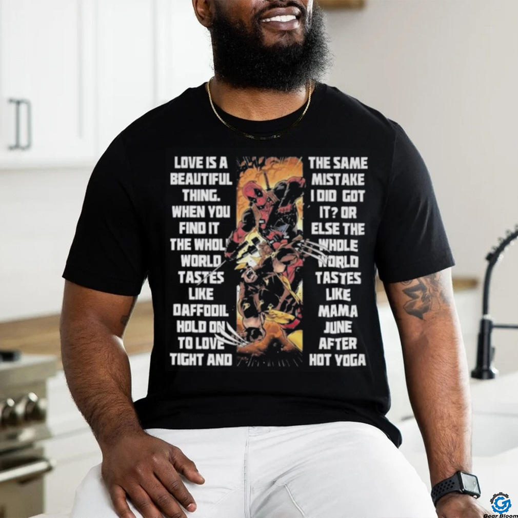 Deadpool wolverine marvel studio love is a beautiful thing shirt Deadpool wolverine marvel studio love is a beautiful thing shirt