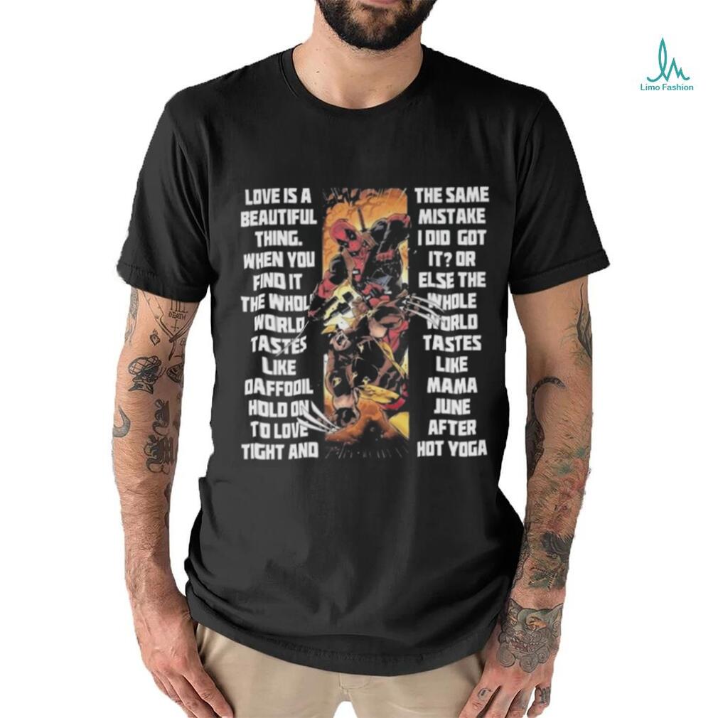 Deadpool wolverine marvel studio love is a beautiful thing shirt Deadpool wolverine marvel studio love is a beautiful thing shirt