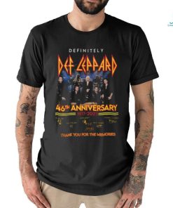 Definitely Def Leppard 46th Anniversary 1977 – 2023 Thank You For The Memories T Shirt