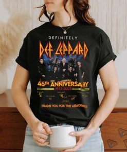 Definitely Def Leppard 46th Anniversary 1977 – 2023 Thank You For The Memories T Shirt