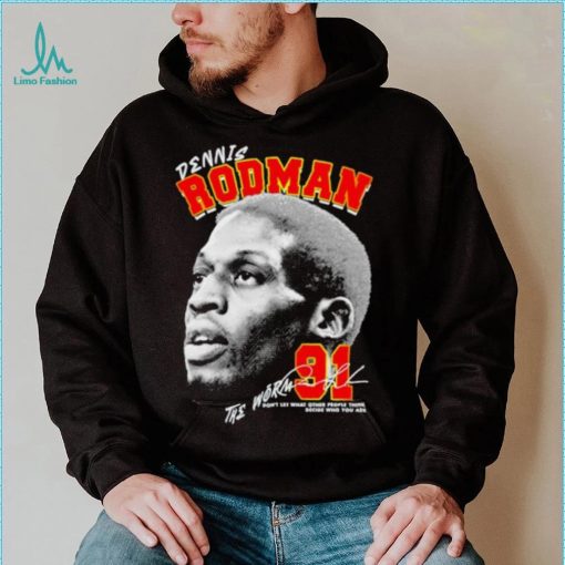 Dennis Rodman 91 Chicago Bulls basketball the Worm signature graphic shirt