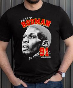 Dennis Rodman 91 Chicago Bulls basketball the Worm signature graphic shirt