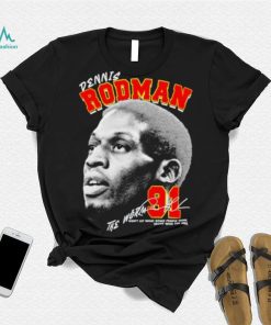 Dennis Rodman 91 Chicago Bulls basketball the Worm signature graphic shirt