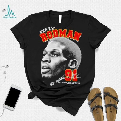 Dennis Rodman 91 Chicago Bulls basketball the Worm signature graphic shirt