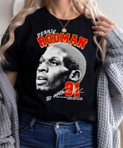 Dennis Rodman 91 Chicago Bulls basketball the Worm signature graphic shirt