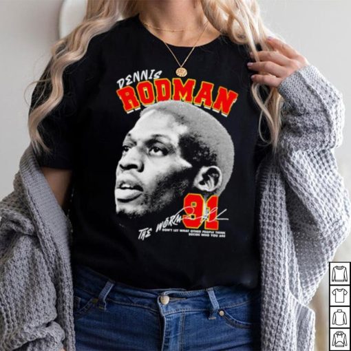 Dennis Rodman 91 Chicago Bulls basketball the Worm signature graphic shirt