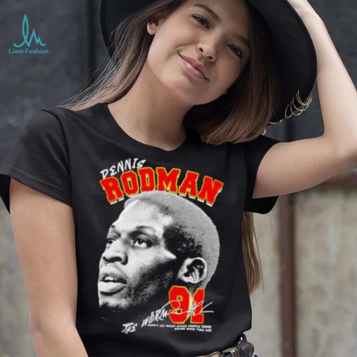 Dennis Rodman 91 Chicago Bulls basketball the Worm signature graphic shirt