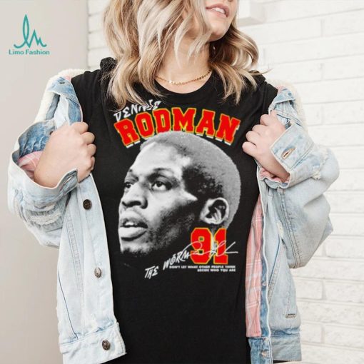 Dennis Rodman 91 Chicago Bulls basketball the Worm signature graphic shirt