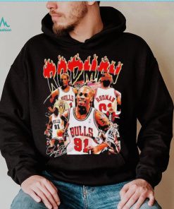 Dennis rodman chicago bulls basketball graphic signature T shirt