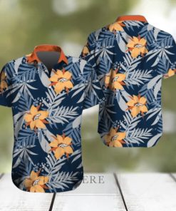 Denver Broncos Hawaiian Tracksuit Floral Outfits Button Down Shirt Beach Shorts