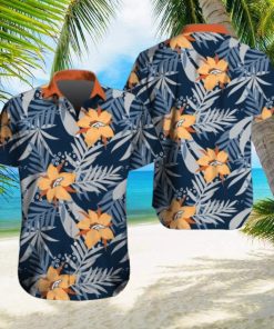 Denver Broncos Hawaiian Tracksuit Floral Outfits Button Down Shirt Beach Shorts