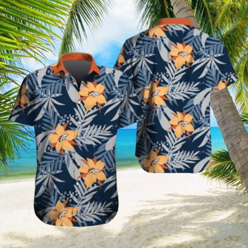 Denver Broncos Hawaiian Tracksuit Floral Outfits Button Down Shirt Beach Shorts