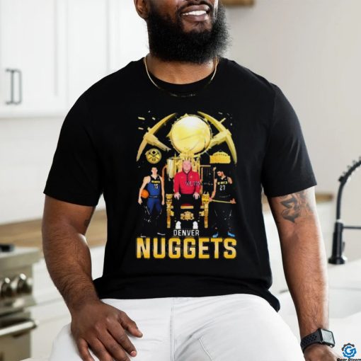 Denver Nuggets Jamal Murray Nikola Jokic And Michael Malone Let’s Go Nuggets Signatures Shirt