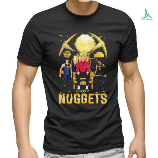 Denver Nuggets Jamal Murray Nikola Jokic And Michael Malone Let’s Go Nuggets Signatures Shirt