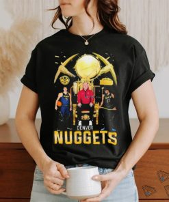 Denver Nuggets Jamal Murray Nikola Jokic And Michael Malone Let’s Go Nuggets Signatures Shirt