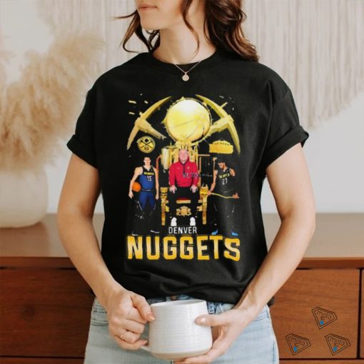 Denver Nuggets Jamal Murray Nikola Jokic And Michael Malone Let’s Go Nuggets Signatures Shirt