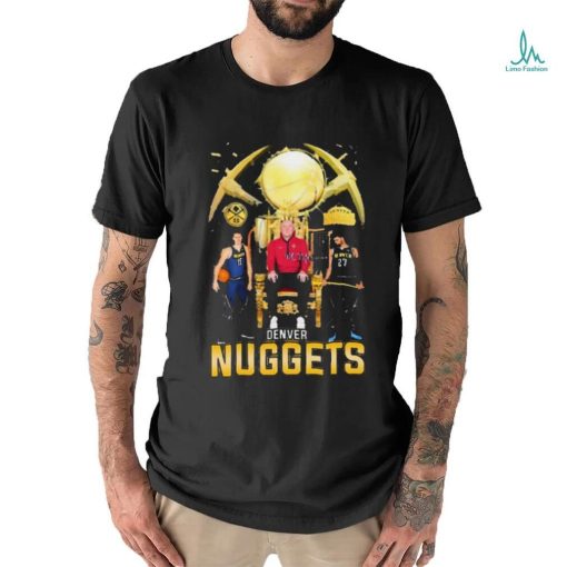 Denver Nuggets Jamal Murray Nikola Jokic And Michael Malone Let’s Go Nuggets Signatures Shirt