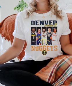 Denver Nuggets basketball starting 5 player photo shirt