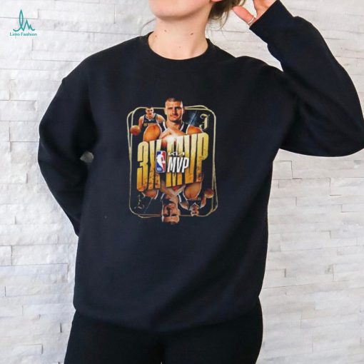 Denver nuggets nikola jokic is kia mvp for the 3rd time in the last 4 seasons 2024 shirt