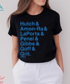 Detroit Ampersand Stars Hutch & Amon Ra & Laporta & Penei & Gibbs & Goff & Grit Shirt