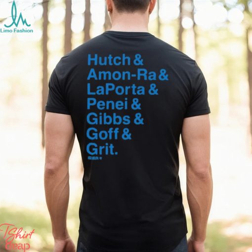 Detroit Ampersand Stars Hutch & Amon Ra & Laporta & Penei & Gibbs & Goff & Grit Shirt