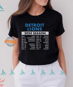 Detroit Lions Complete Schedule 2024 Shirt