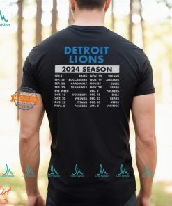 Detroit Lions Complete Schedule 2024 Shirt
