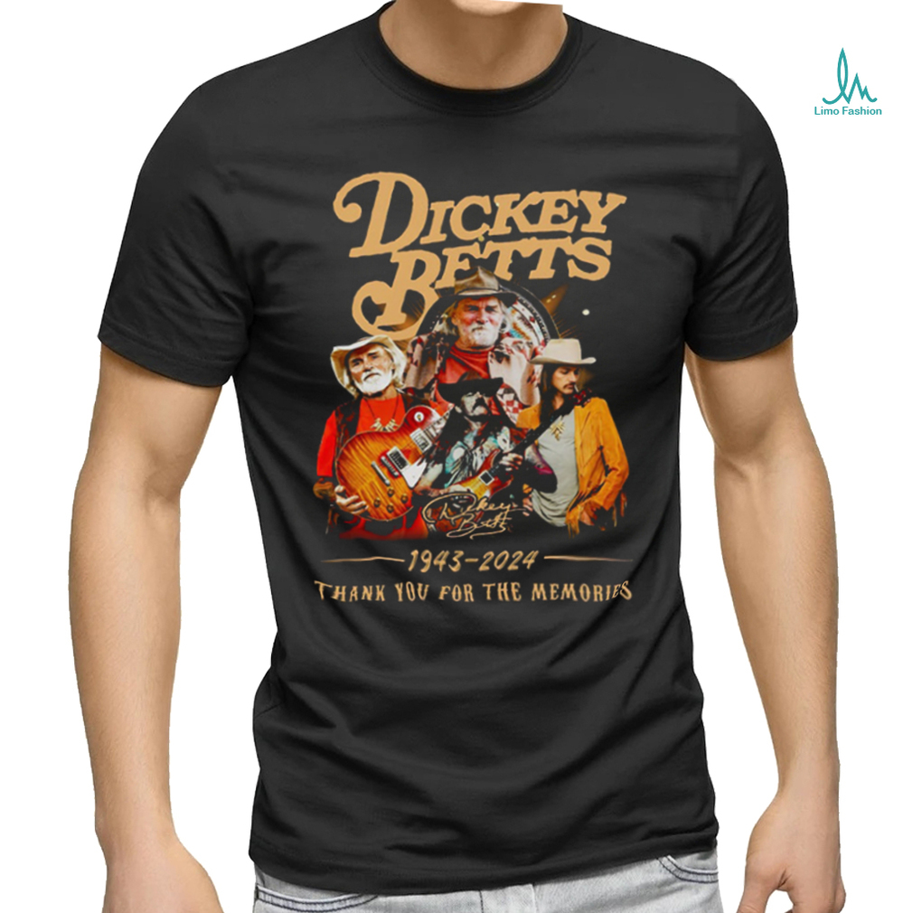 Dickey Betts 1943 2024 Thank You For The Memories Signature T Shirt Dickey Betts 1943 2024 Thank You For The Memories Signature T Shirt