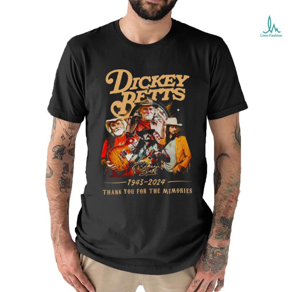Dickey Betts 1943 2024 Thank You For The Memories Signature T Shirt Dickey Betts 1943 2024 Thank You For The Memories Signature T Shirt