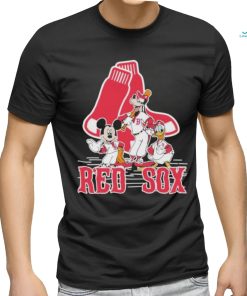 Disney Mickey Characters Boston Red Sox Baseball Shirt