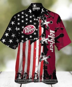 Dr Pepper Usa Flag Hawaiian Shirt