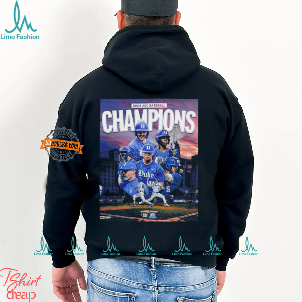 Duke Blue Devils 2024 ACC Baseball Champions Poster shirt Duke Blue Devils 2024 ACC Baseball Champions Poster shirt