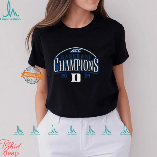 Duke Blue Devils 2024 ACC Baseball Conference Tournament Champions Curveball Break T Shirt