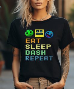 Eat Sleep Dash Repeat Video Game Geometry Video Gamer T Shirt