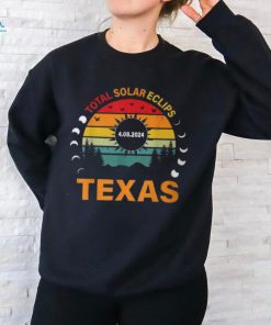 Eclipse Solar 2024 Texas Vintage Totality Texas T Shirt