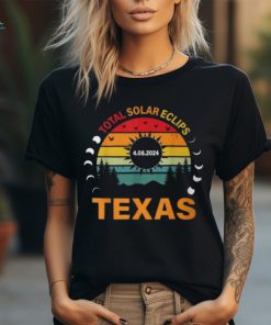 Eclipse Solar 2024 Texas Vintage Totality Texas T Shirt