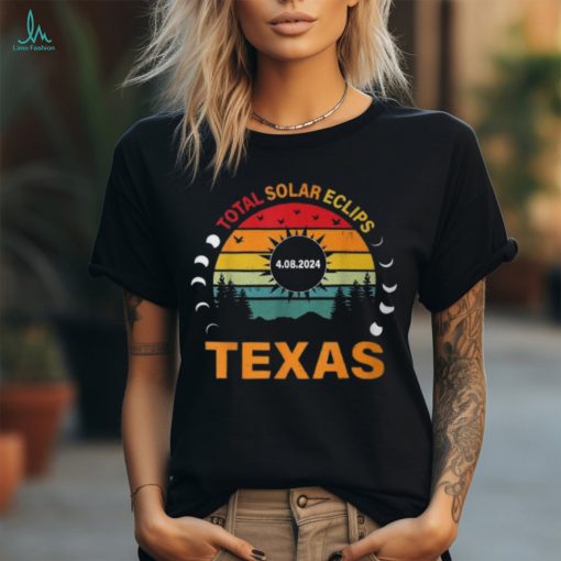 Eclipse Solar 2024 Texas Vintage Totality Texas T Shirt