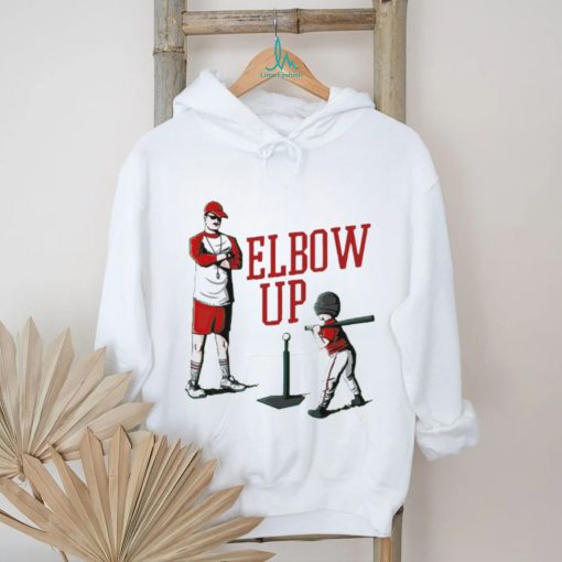 Elbow up baseball shirt